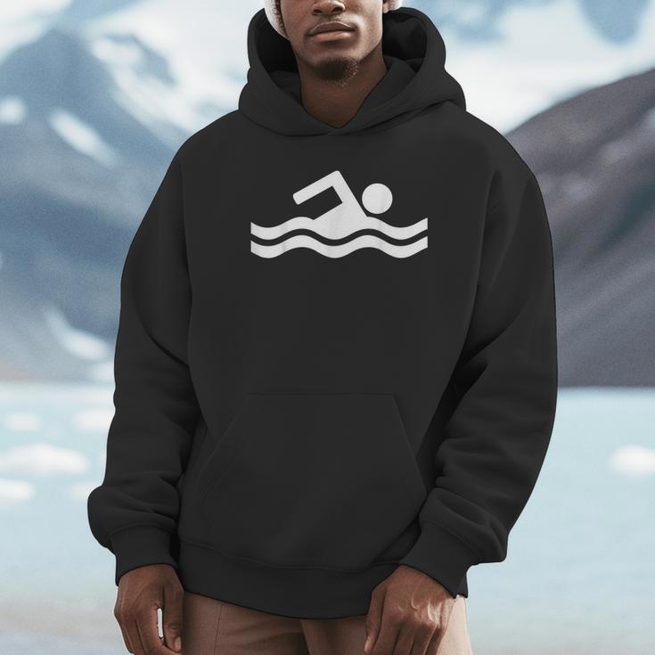 Swimming Symbol Unisex Hoodie Swimming Symbol Unisex Hoodie
