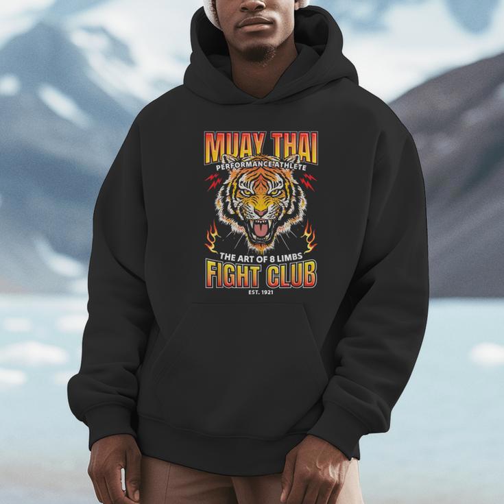 Vintage Muay Thai Twin Tiger Art Of 8 Limbs Unisex Hoodie