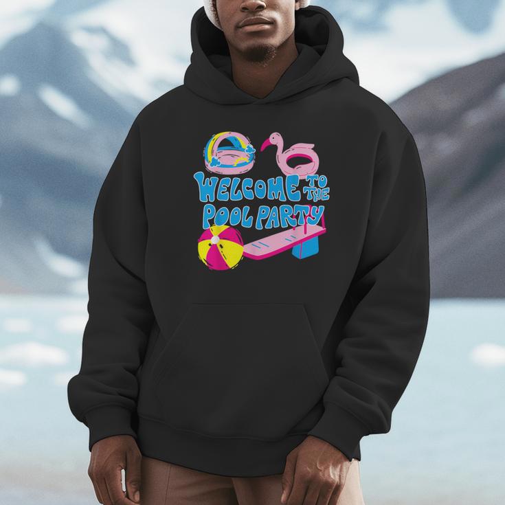 Welcome To The Pool Party Birthday Summer Family Swimming Unisex Hoodie