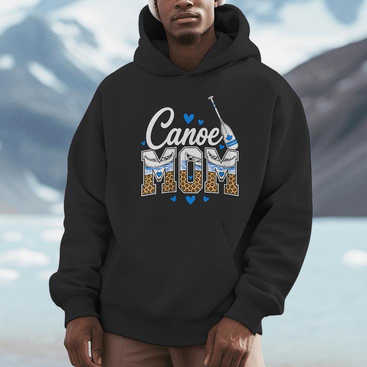 Women's Canoe Mom Leopard Print Paddle River Lake Sport Mother Unisex Hoodie
