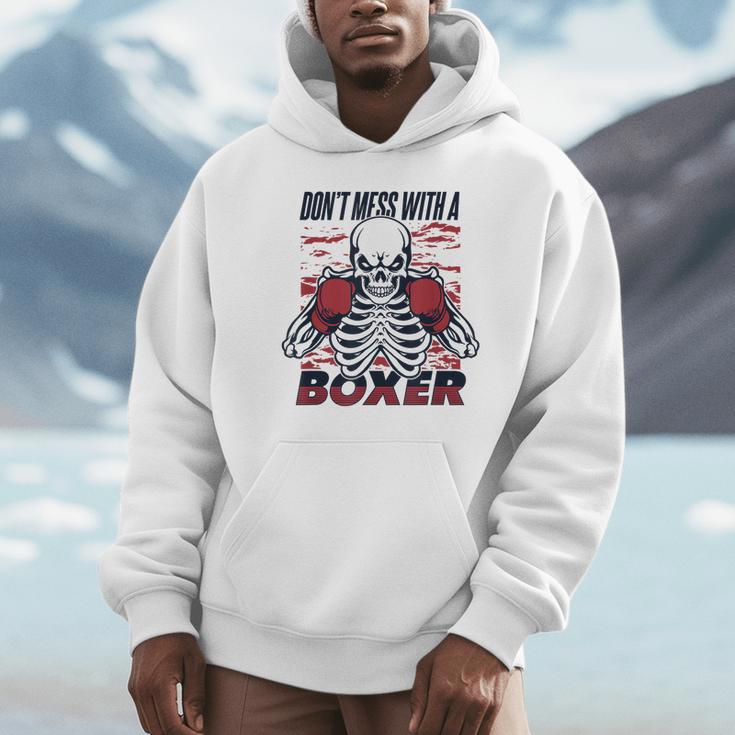 Don't Mess With A Boxer Kickboxer Fan Muay Thai Boxing Unisex Hoodie Don't Mess With A Boxer Kickboxer Fan Muay Thai Boxing Unisex Hoodie
