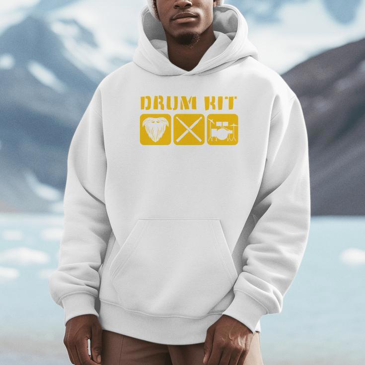 Drum Kit Band Drumming Drumsticks Musical Drums Unisex Hoodie Drum Kit Band Drumming Drumsticks Musical Drums Unisex Hoodie