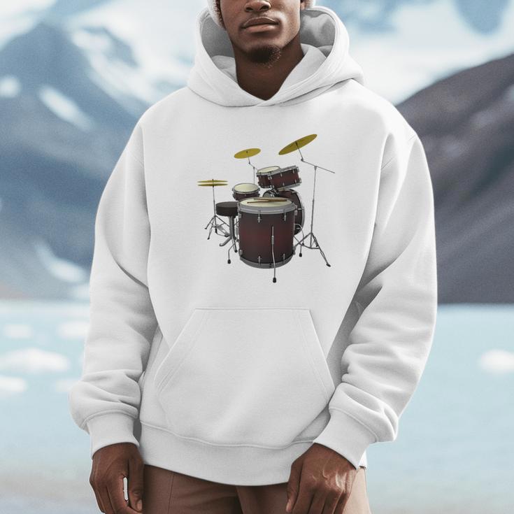 Drummer Drum Kit Raglan Baseball Tee Unisex Hoodie Drummer Drum Kit Raglan Baseball Tee Unisex Hoodie