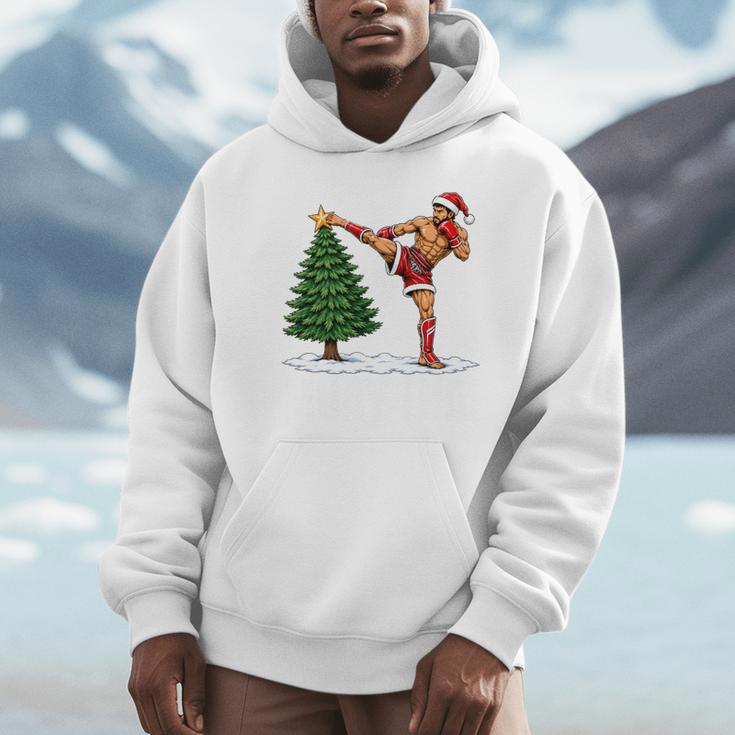 Festive Muay Thai Santa Christmas Unisex Hoodie Festive Muay Thai Santa Christmas Unisex Hoodie