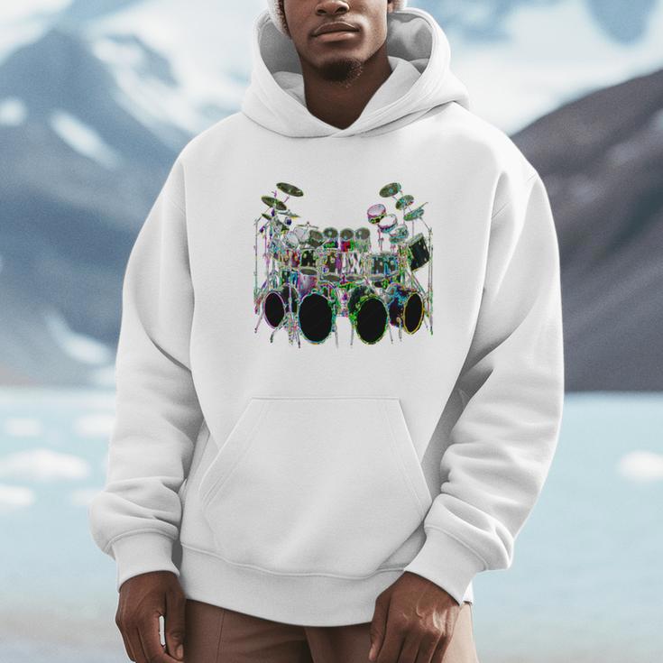 Large Drum Kit With Many Drums Unisex Hoodie Large Drum Kit With Many Drums Unisex Hoodie