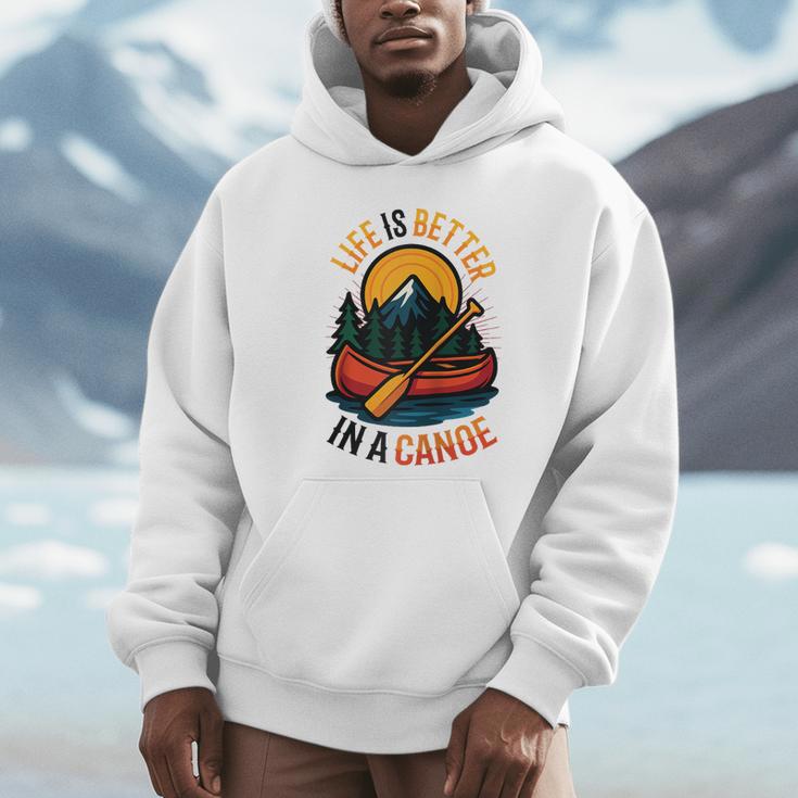 Life Is Better In A Canoe Canoeing Raglan Baseball Tee Unisex Hoodie