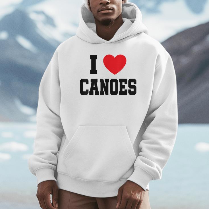 I Love Canoes Unisex Hoodie