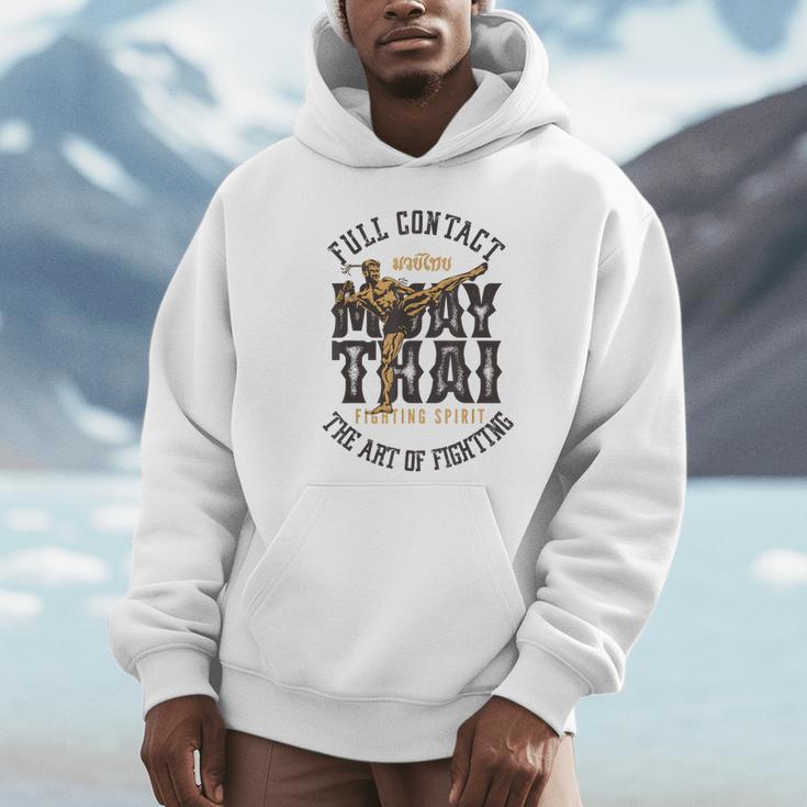 Muay Thai Fighter MMA Full Contact Retro Kickboxing Unisex Hoodie Muay Thai Fighter MMA Full Contact Retro Kickboxing Unisex Hoodie
