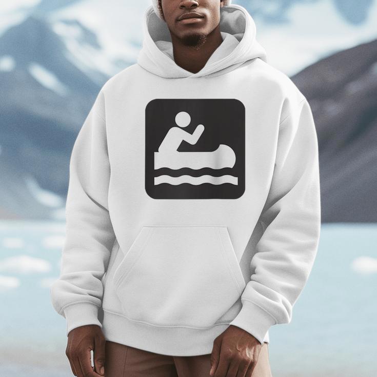 Outdoors Water Sports Canoe Canoeist Raglan Baseball Tee Unisex Hoodie
