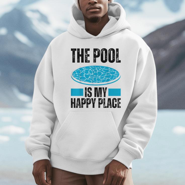The Pool Is My Happy Place Swimming For Swimmer Unisex Hoodie The Pool Is My Happy Place Swimming For Swimmer Unisex Hoodie
