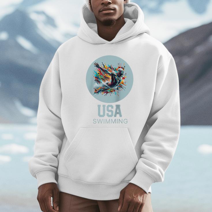 SWIMMING SPORT COMPETITIVE SWIM Raglan Baseball Tee Unisex Hoodie SWIMMING SPORT COMPETITIVE SWIM Raglan Baseball Tee Unisex Hoodie