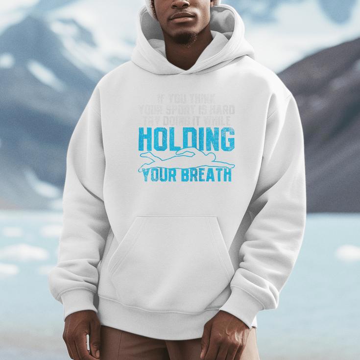 Swimming Swimmer Raglan Baseball Tee Unisex Hoodie