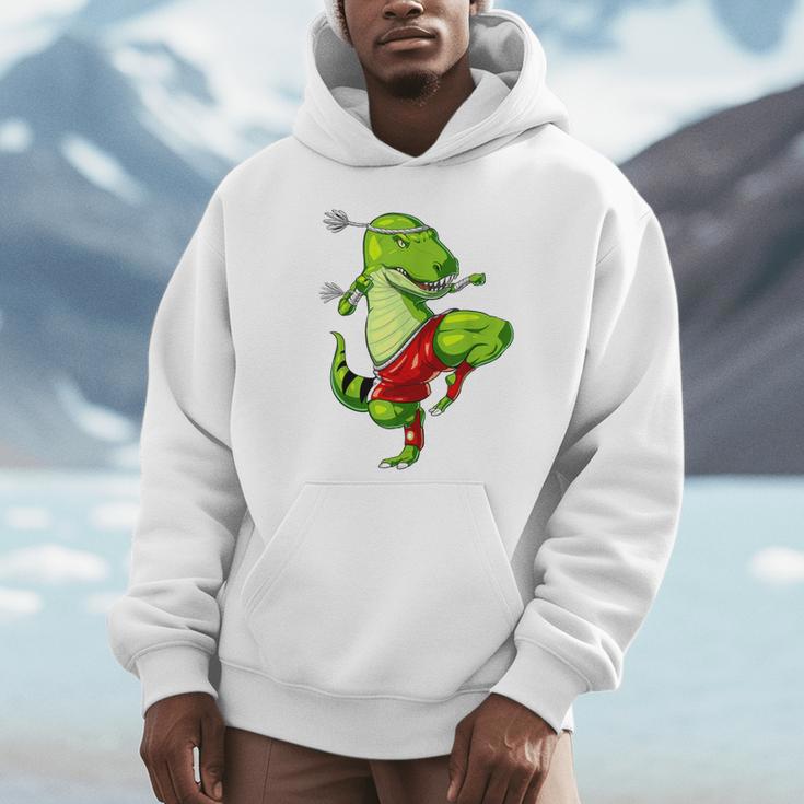 T-Rex Dinosaur Muay Thai Boxing Karate Martial Arts Kung Fu Unisex Hoodie