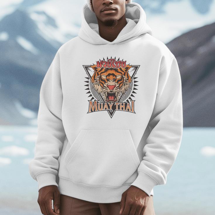 Tigar Muay Thai MMA Vintage Kickboxing Training Unisex Hoodie