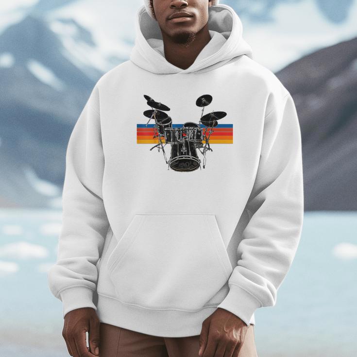 Vintage Drum Kit Drummer Rock Band Drums Unisex Hoodie Vintage Drum Kit Drummer Rock Band Drums Unisex Hoodie