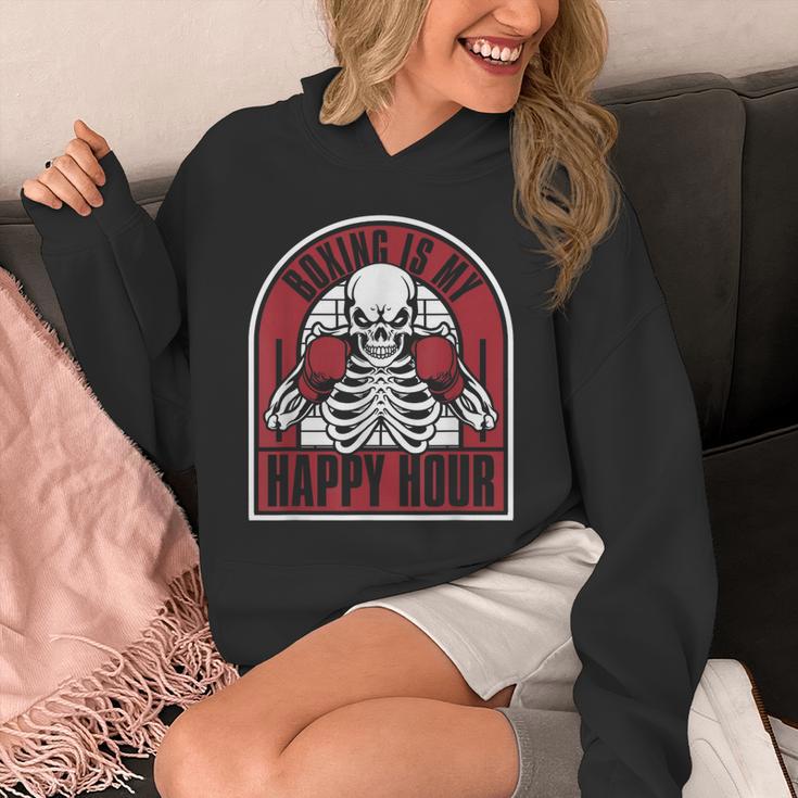 Boxing Is My Happy Hour Muay Thai Kickboxer Fan Boxing Unisex Hoodie
