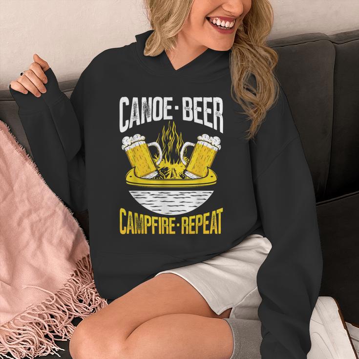 Canoe Beer Campfire Repeat Kayak Canoe Unisex Hoodie