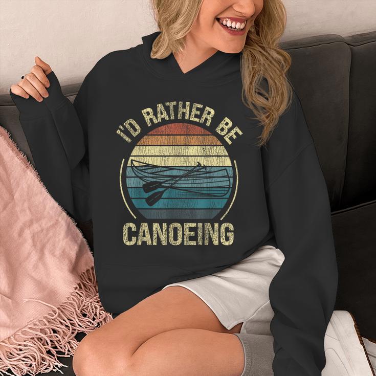 Canoe Canoeing Retro Vintage I'D Rather Be Canoeing Unisex Hoodie