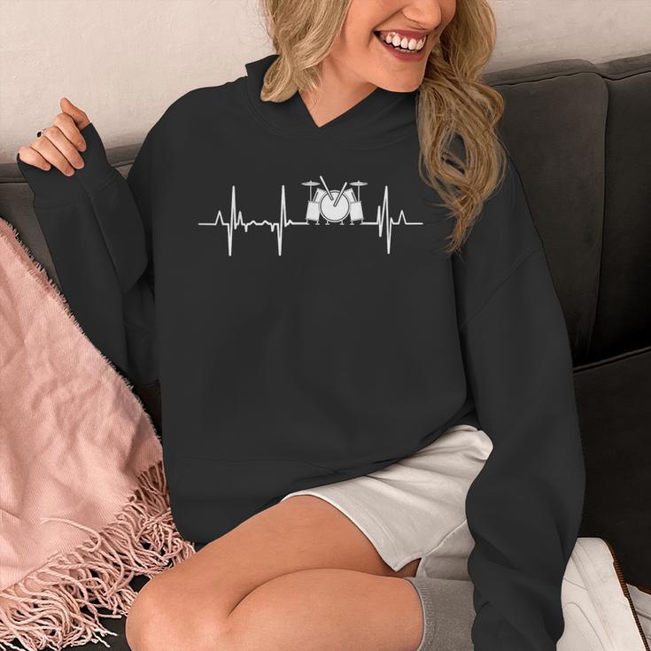 Drum Kit Cardiogram Drum Musician ECG Unisex Hoodie