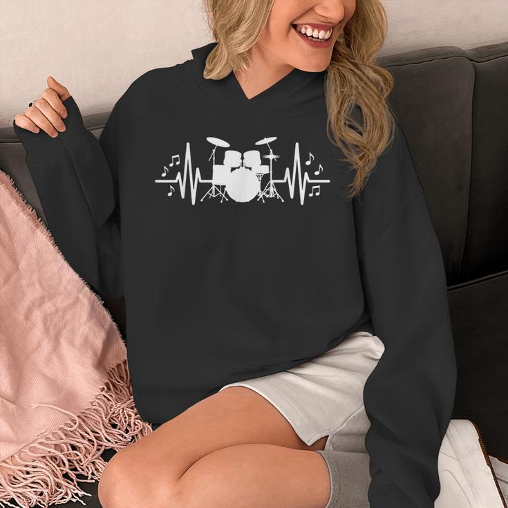 Drum Kit Heartbeat Drummer Music Lover EKG Pulse Set Note Unisex Hoodie Drum Kit Heartbeat Drummer Music Lover EKG Pulse Set Note Unisex Hoodie