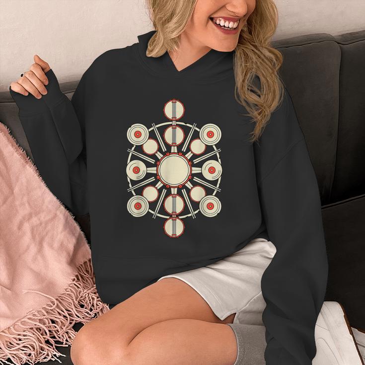 Drummer Drum Kit Mandala Percussionist Music Lover Unisex Hoodie Drummer Drum Kit Mandala Percussionist Music Lover Unisex Hoodie