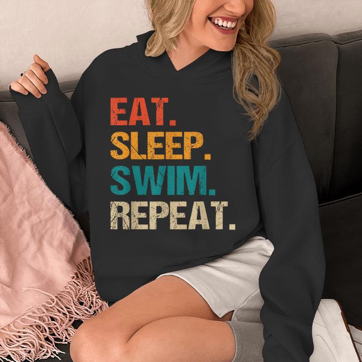 Eat Sleep Swim Repeat Pool Swimmer Water Polo Swimming Unisex Hoodie