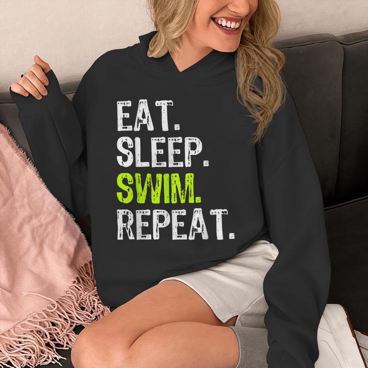 Eat Sleep Swim Repeat Swimming Swimmer Cool Unisex Hoodie