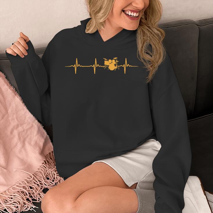 Great Drum Kit Heartbeat Drummer Unisex Hoodie