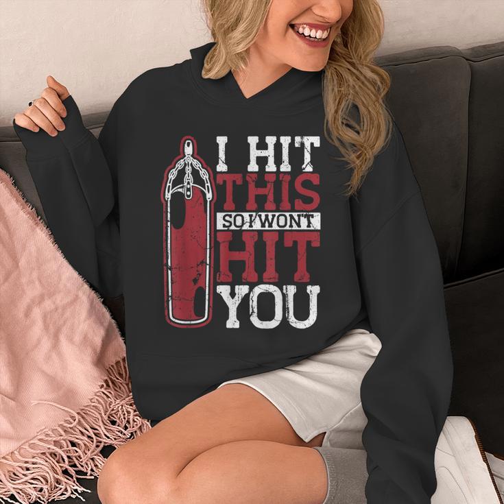 I Hit This So I Won't Hit You Kickboxer Fan Muay Thai Boxing Unisex Hoodie I Hit This So I Won't Hit You Kickboxer Fan Muay Thai Boxing Unisex Hoodie