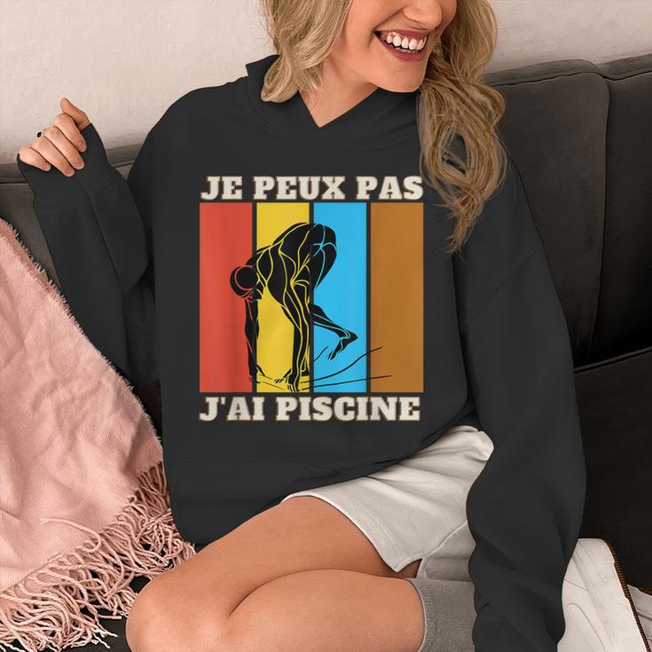Je Peux Pas J'Ai Piscine Swimming Humour Retro Swimming Pool Unisex Hoodie Je Peux Pas J'Ai Piscine Swimming Humour Retro Swimming Pool Unisex Hoodie