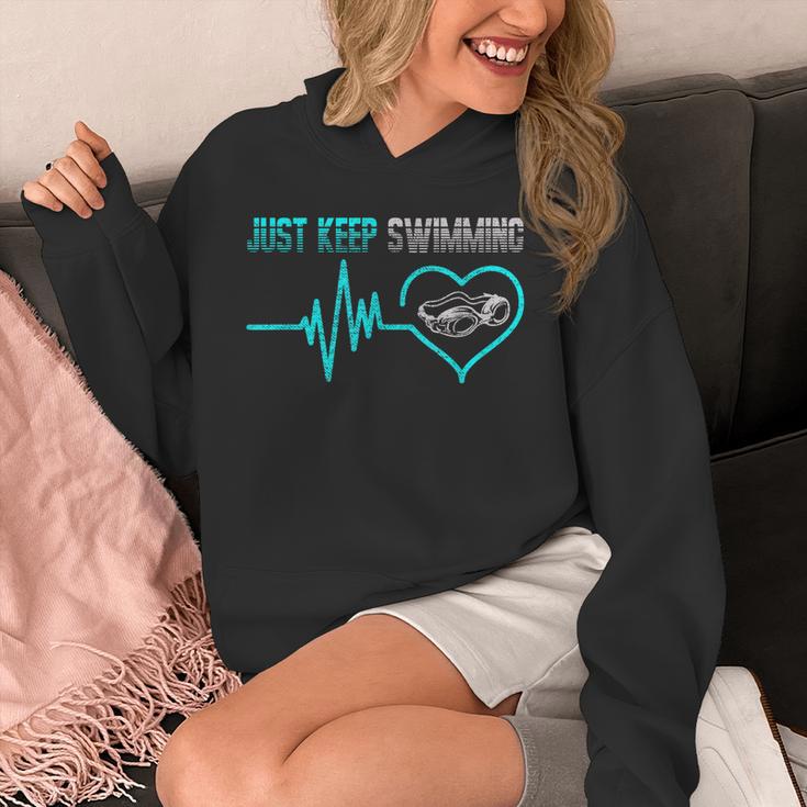 Just Keep Swimming For Swimmers Divers Diving Retro Unisex Hoodie Just Keep Swimming For Swimmers Divers Diving Retro Unisex Hoodie