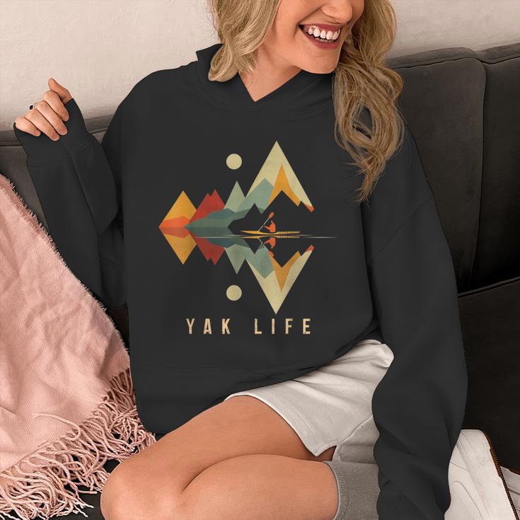 Kayak Vintage Retro Mountains Canoe Kayak Kayak Kayak Unisex Hoodie