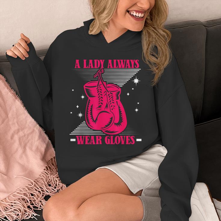 A Lady Always Wear Gloves Kickboxer Fan Muay Thai Boxing Unisex Hoodie A Lady Always Wear Gloves Kickboxer Fan Muay Thai Boxing Unisex Hoodie
