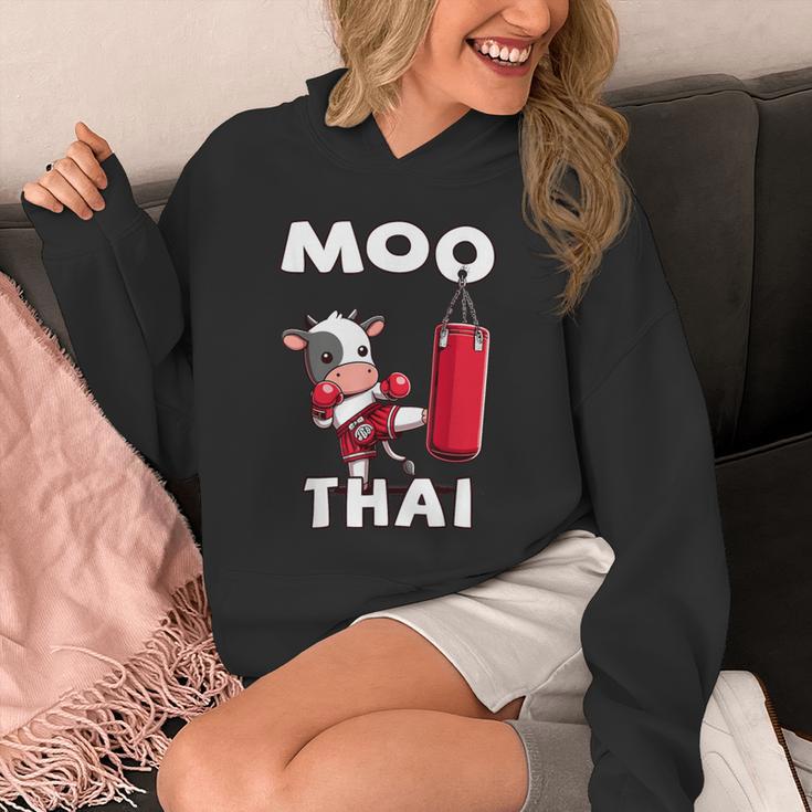 Moo Thai Muay Thai Thai Boxing For Kids Muay Thai Cow Unisex Hoodie Moo Thai Muay Thai Thai Boxing For Kids Muay Thai Cow Unisex Hoodie
