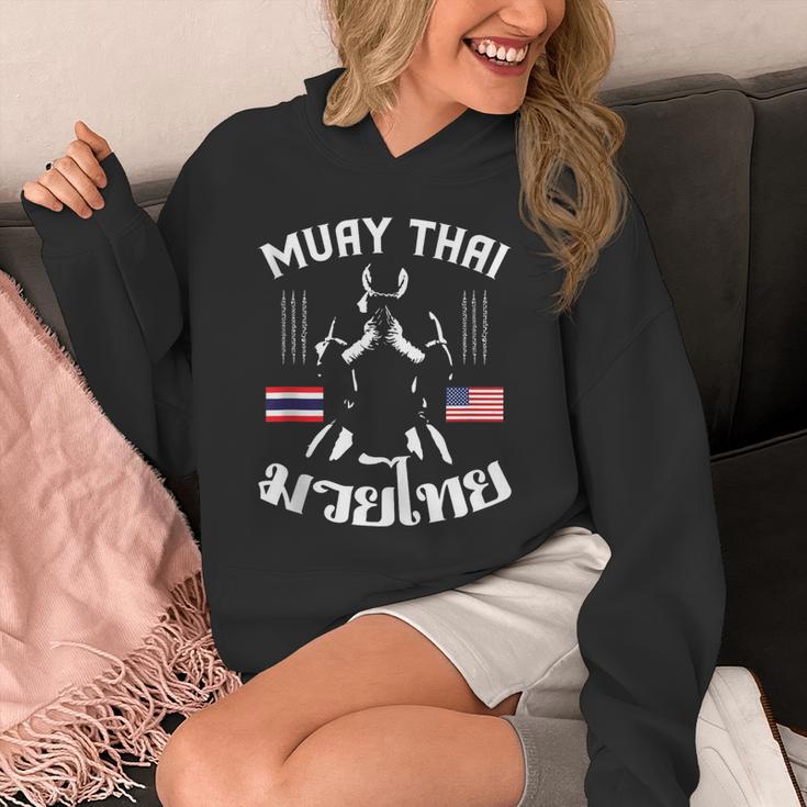Muay Thai American Flag Martial Arts Thai Boxing Coach Unisex Hoodie