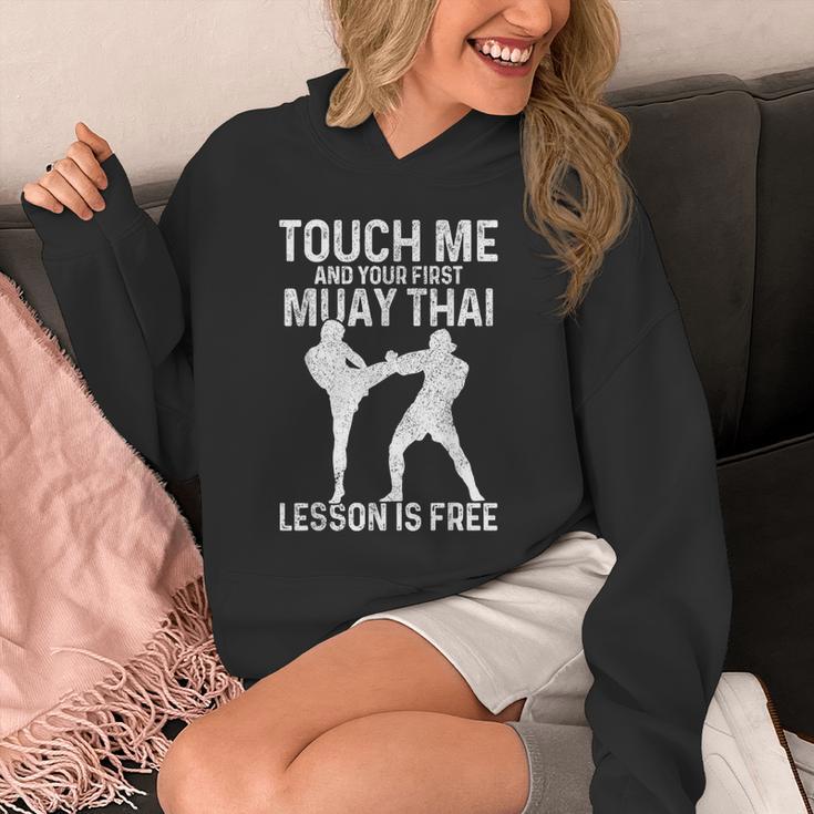 Muay Thai Boxing Kickboxing Your First Lesson Is Free Unisex Hoodie