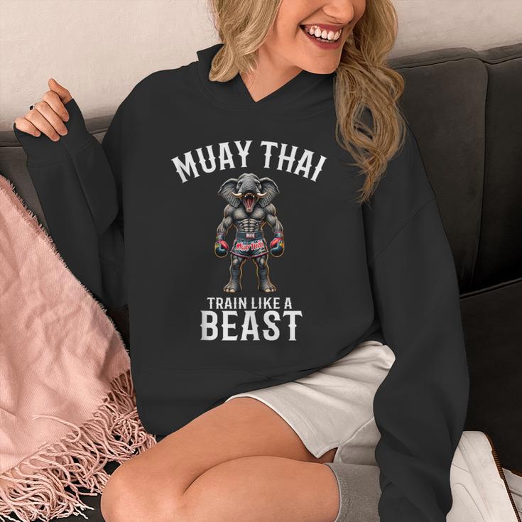 Muay Thai Elephant Kickboxing And Elephant Thai Unisex Hoodie