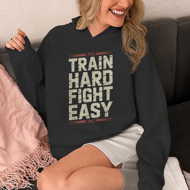 Muay Thai Fighter Train Hard Fight Easy Training Motivation Unisex Hoodie Muay Thai Fighter Train Hard Fight Easy Training Motivation Unisex Hoodie