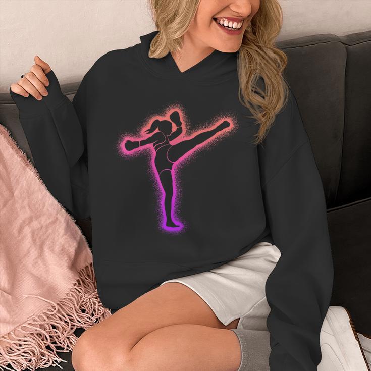 Muay Thai Martial Arts Kickboxer Women Girls Kickboxing Unisex Hoodie Muay Thai Martial Arts Kickboxer Women Girls Kickboxing Unisex Hoodie