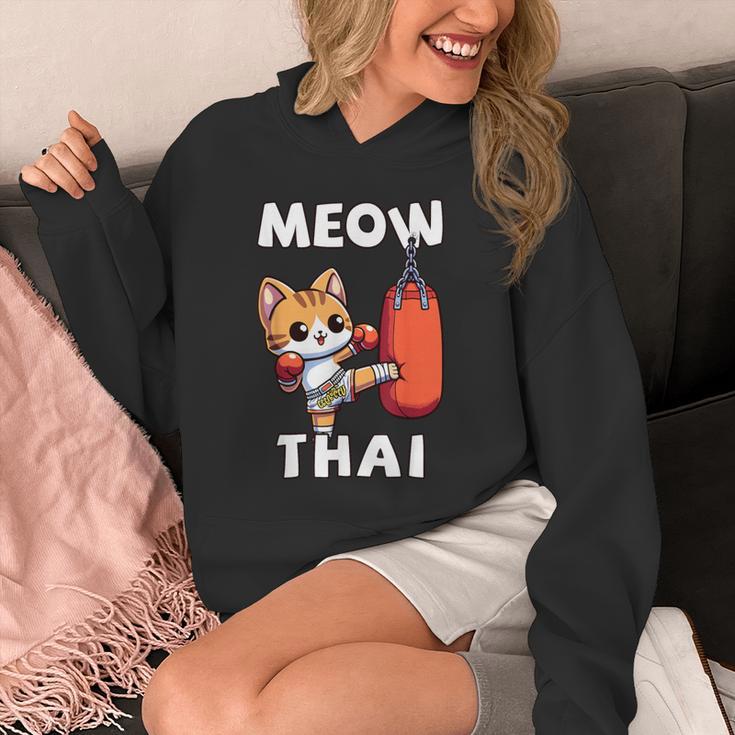 Muay Thai Meow Thai Thai Boxing For Boys Muay Thai Cat Unisex Hoodie