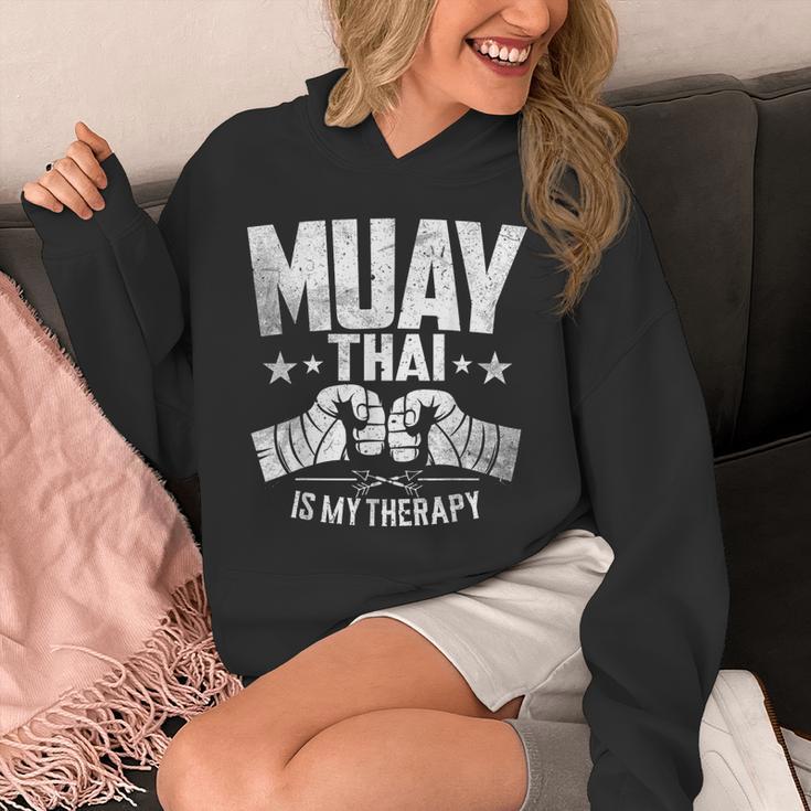 Muay Thai Is My Therapy Muay Thai Lovers Muay Thai Unisex Hoodie