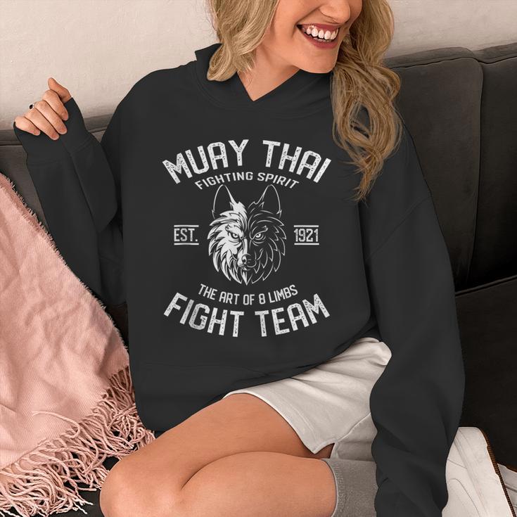 Muay Thai Wolf Fight Team Nak Muay Kickboxing Unisex Hoodie