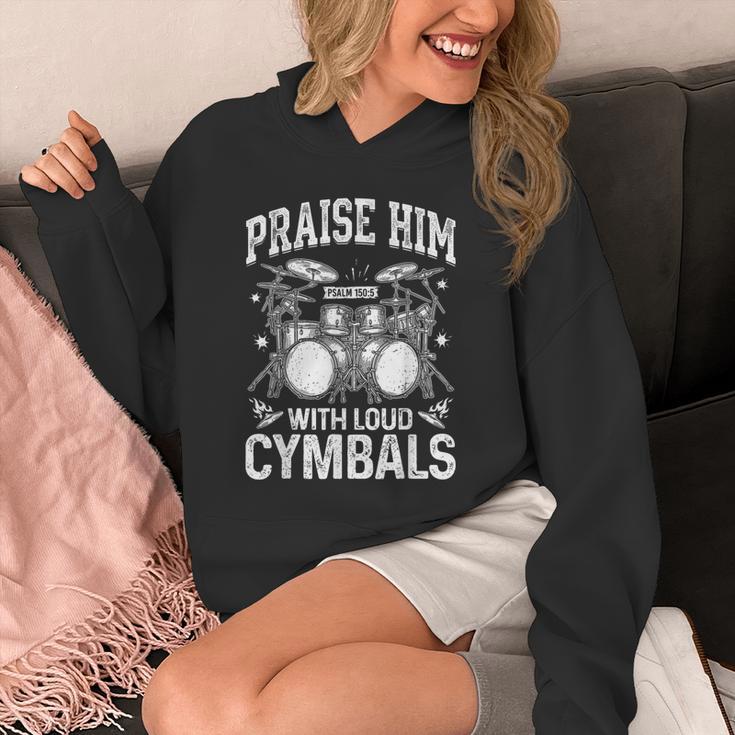Praise Him With Loud Cymbals Psalm 150-5 Vintage Drum Kit Unisex Hoodie Praise Him With Loud Cymbals Psalm 150-5 Vintage Drum Kit Unisex Hoodie