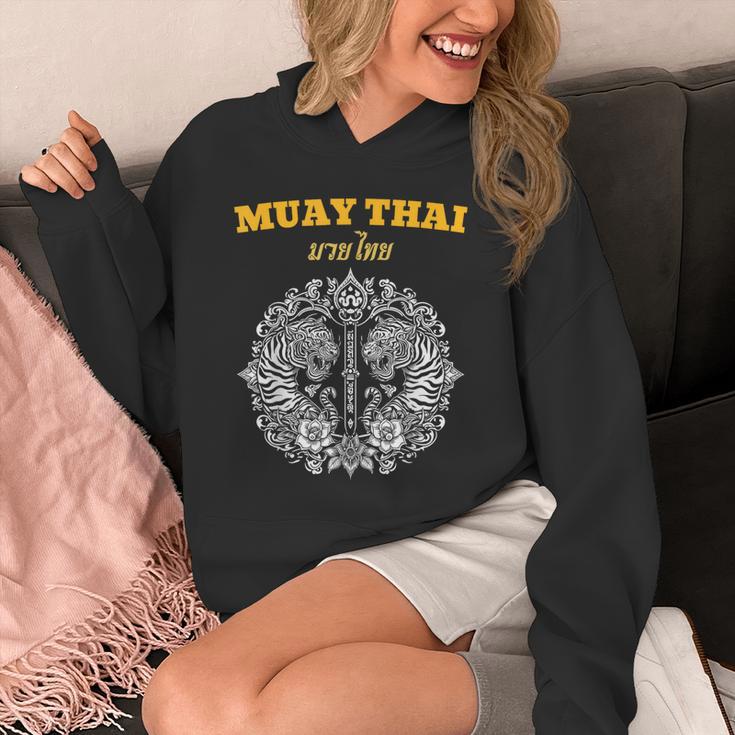 Sak Yant Muay Thai Art Tattoo Twin Tiger Kickboxing Thailand Unisex Hoodie