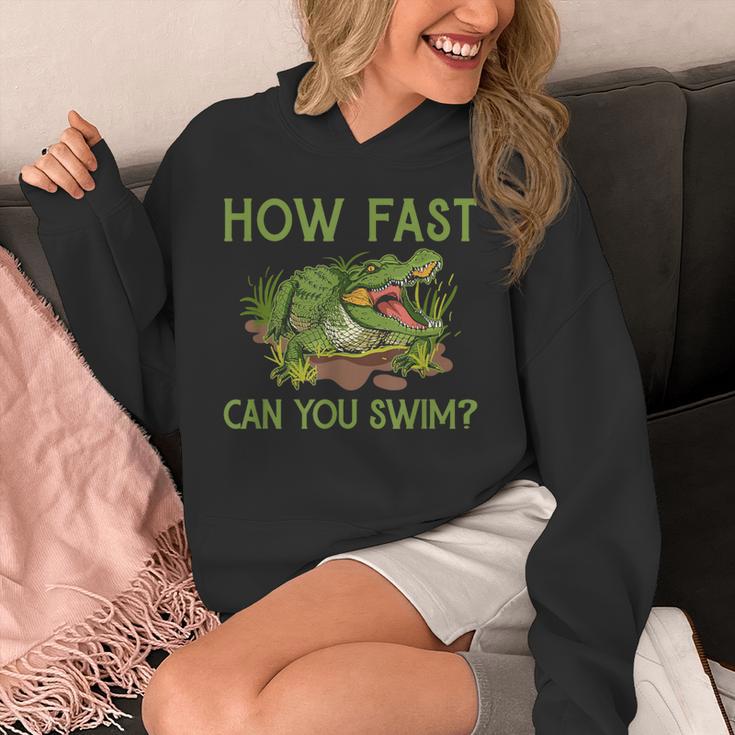 Swimmer Crocodile Swimming Humor How Fast You Can Swim Unisex Hoodie Swimmer Crocodile Swimming Humor How Fast You Can Swim Unisex Hoodie