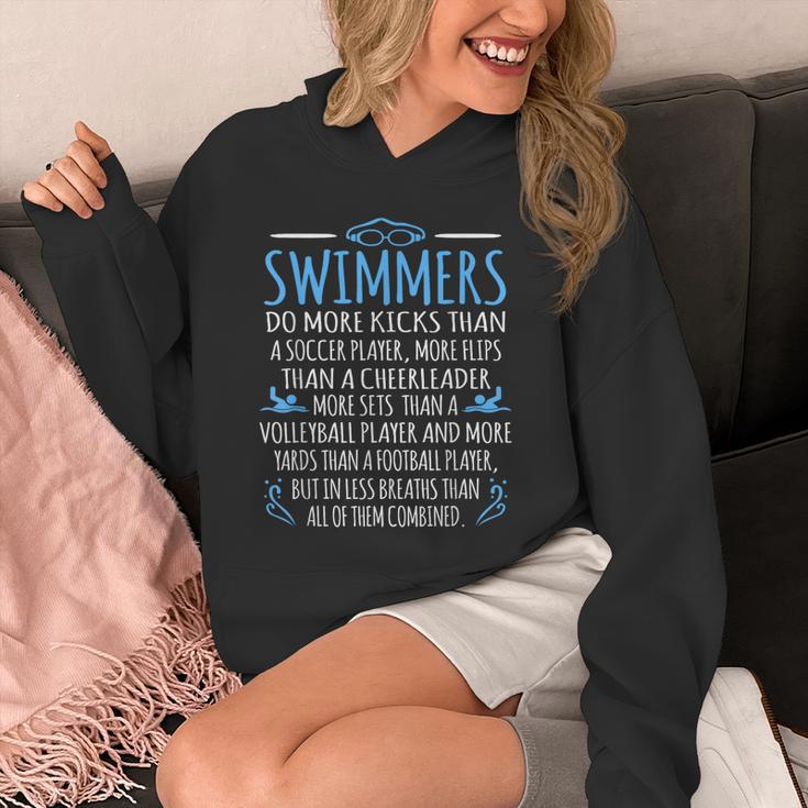 Swimmers Facts Swimming Swim Coach Men Women Graphic Small Unisex Hoodie
