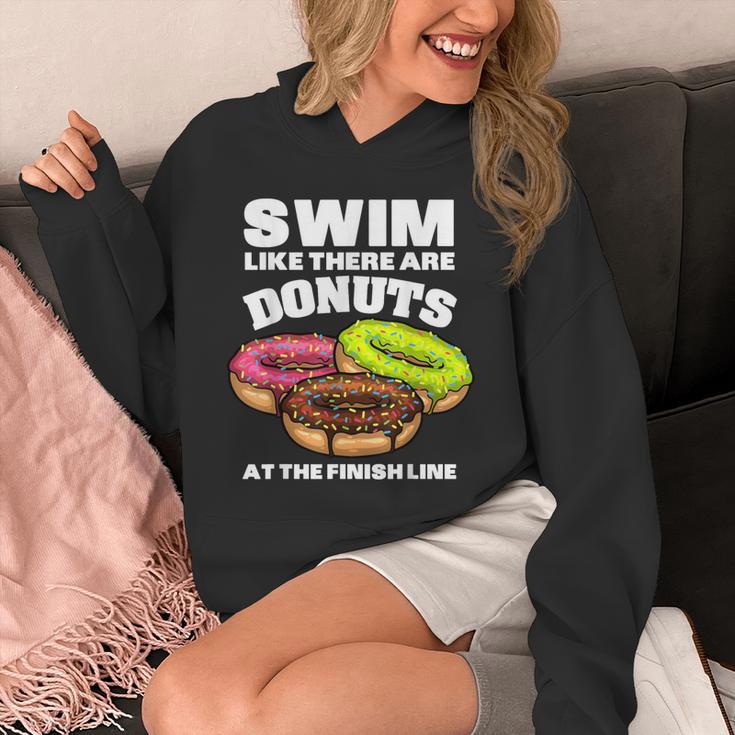 Swimming Donut Men Women Swimmer Sports Athlete Unisex Hoodie