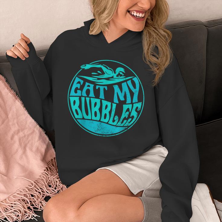 Swimming Quote For Swimmers Swim Team Eat My Bubbles Unisex Hoodie