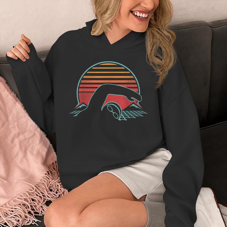 Swimming Retro Vintage 80s Style Swimmer Unisex Hoodie Swimming Retro Vintage 80s Style Swimmer Unisex Hoodie