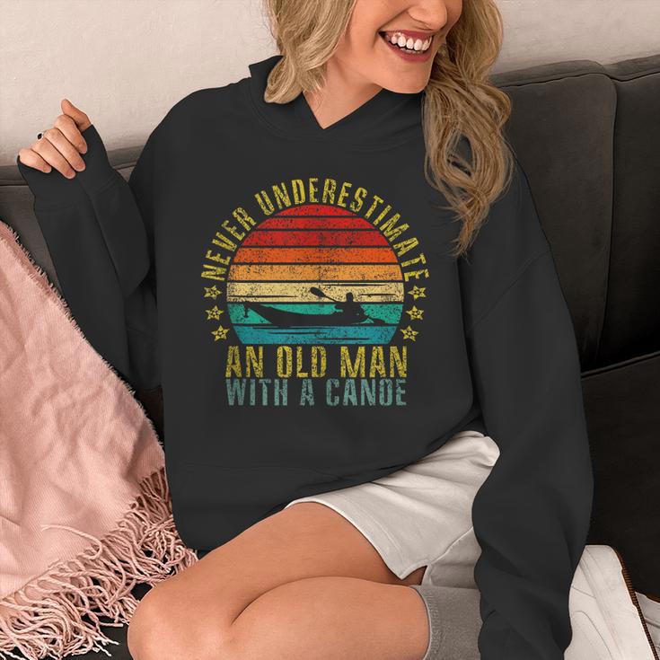 Never Underestimate An Old Man With a Canoe Retro Sleeveless Unisex Hoodie